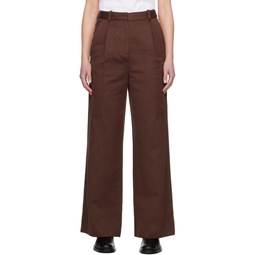 Brown Idai Trousers 241473F087021