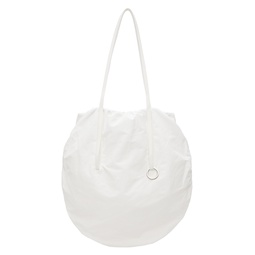 White Shirring String Bag 241666F048000