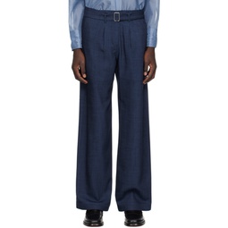 Navy Belted Trousers 241666M191000