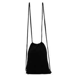 Black Punching String Backpack 241666M166000