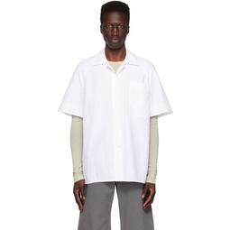 White Stitch Pointed Shirt 231666M192003
