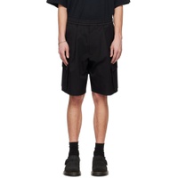 Black Bellows Pockets Shorts 241025M193002