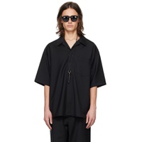 Black Minimal Shirt 241025M192006