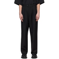 Black Wide Trousers 241025M191002