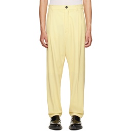 Yellow Tailored Trousers 231331M191002