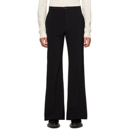 Black Tailored Bell Bottom Trousers 231331M191001