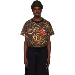 Black Snake Oversized Concert T Shirt 222331M213001