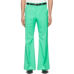 SSENSE Exclusive Green 70s Bellbottom Trousers 221331M191003