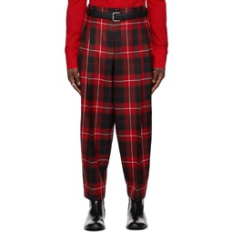 SSENSE Exclusive Red Check Trousers 221331M191008