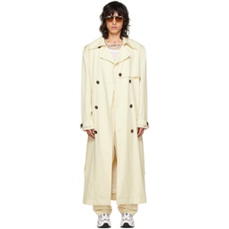 Off-White Double-Breasted Trench Coat 231331M184001