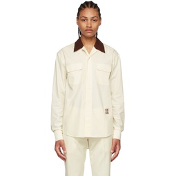 SSENSE Exclusive Off White Cotton Shirt 221048M192015