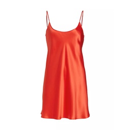 Silk Satin Short Slip Nightgown