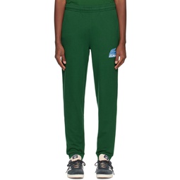 Green Tapered Lounge Pants 231268M190006