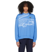 Blue Printed Sweatshirt 231268M204019