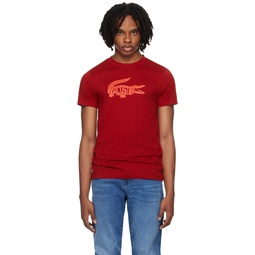 Red Croc Print T Shirt 241268M213041