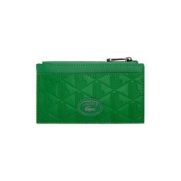 Green Monogramme Zipped Wallet 241268M164006