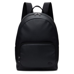 Black Faux Leather Backpack 241268M166004