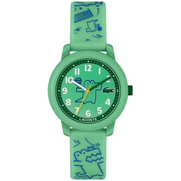 Kids Green Printed Silicone Strap Watch 33mm