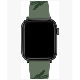 Crocodile Print Green Silicone Strap for Apple Watch 42mm/44mm
