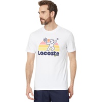 Unisex Lacoste Short Sleeve Regular Fit Tee Shirt w/ Graphic On Front