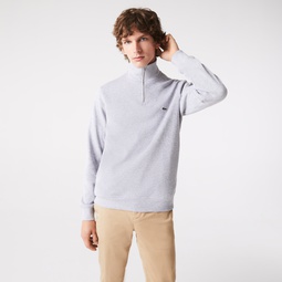 High Neck Zipped Interlock Sweatshirt