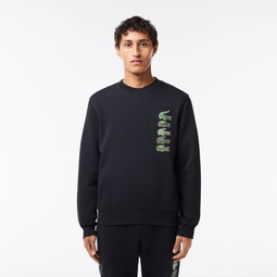 Mens Classic Fit Croc Print Sweatshirt