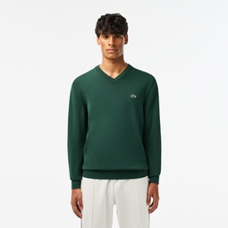 Monochrome Cotton V Neck Sweater