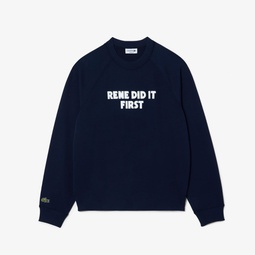Unisex Pique Effect Slogan Sweatshirt