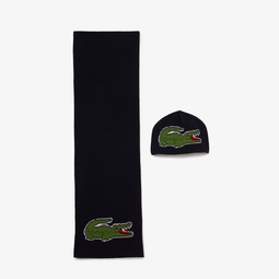 Unisex Large Croc Hat and Scarf Gift Set