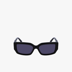 Womens Rectangle Acetate Monogram Sunglasses