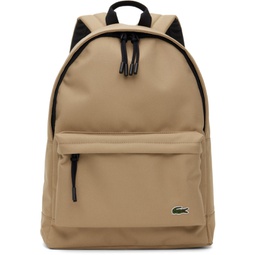Beige Computer Compartment Backpack 241268M166003