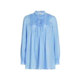 Pintuck-Pleated Blouse