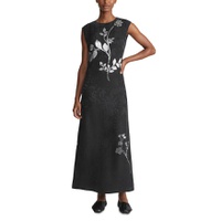Metallic Floral Maxi Dress
