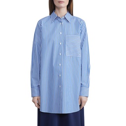 Cotton Striped Long Shirt