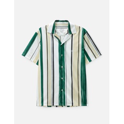 Bowling Shirt With Printed Stripes