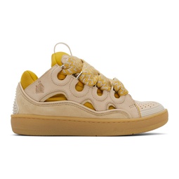 SSENSE Exclusive Beige & Yellow Curb Sneakers 241254F128026