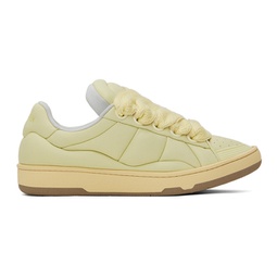 Yellow Curb XL Leather Sneakers 241254M237014