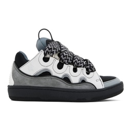 Gray & Black Curb Sneakers 241254F128016