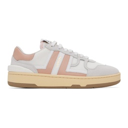 White & Pink Clay Sneakers 231254F128005