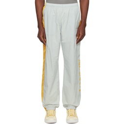 Gray & Yellow Future Edition Sweatpants 241254M190012