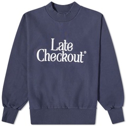 Late Checkout LC Logo Crew Sweat Navy