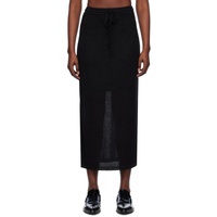 Black Layer Maxi Skirt 241874F093001
