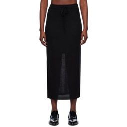 Black Layer Maxi Skirt 241874F093001
