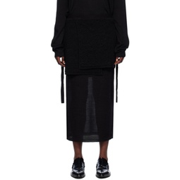 Black Gauze Miniskirt 241874F090000