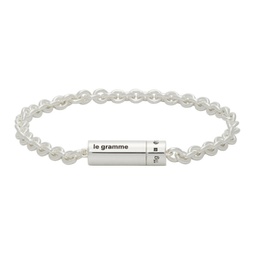 Silver Slick Polished Le 9 Grammes Chain Cable Bracelet 211694M142028