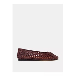 Woven Regency Slipper / Red Leather