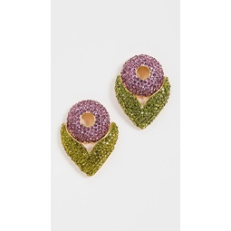 Tulip Pave Earrings
