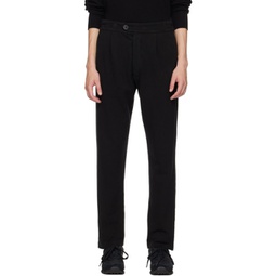 Black Button-Fly Trousers 232548M191001