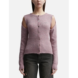 CUT-OUT MOHAIR CARDIGAN