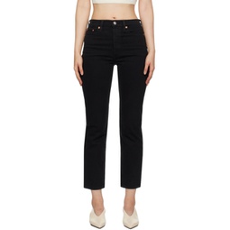 Black Wedgie Straight Fit Jeans 241099F069011